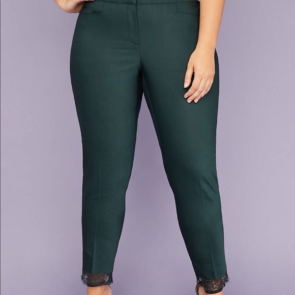 Lane Bryant Allie Ankle Pant Lace Hem 